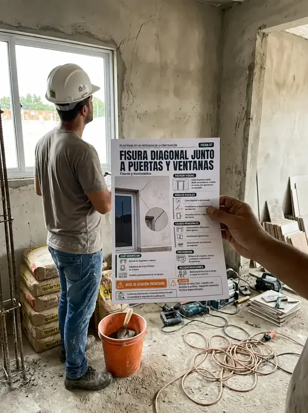 Profesional de obra consultando una ficha del atlas 2