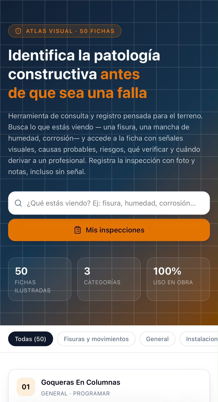 App: buscador de patologías por lo que estás viendo