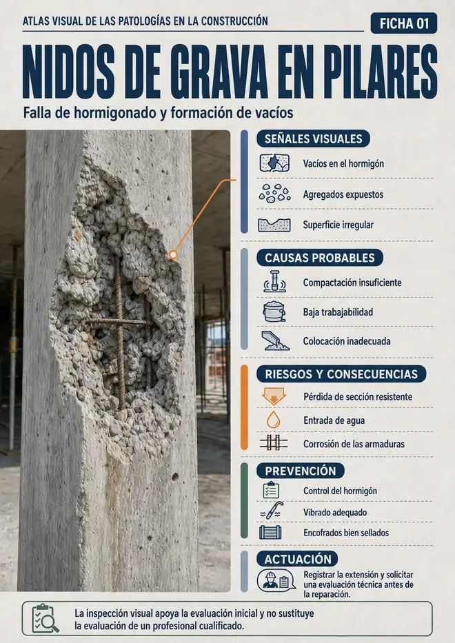 Ficha 01 · Nidos de grava en pilares