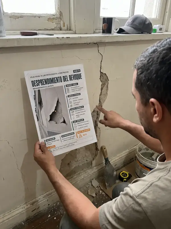 Profesional de obra consultando una ficha del atlas 4