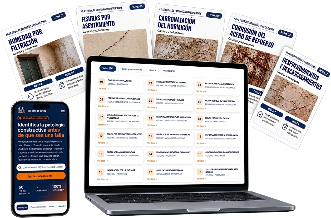Sistema Visión de Obra: fichas técnicas en una app de celular, laptop y tarjetas físicas